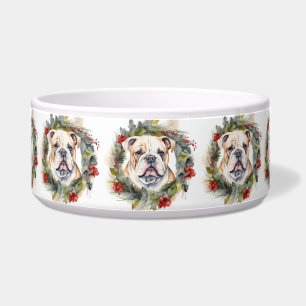 Bulldog Christmas Wreath Festive Pup