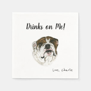 Bulldog Cocktail Napkins