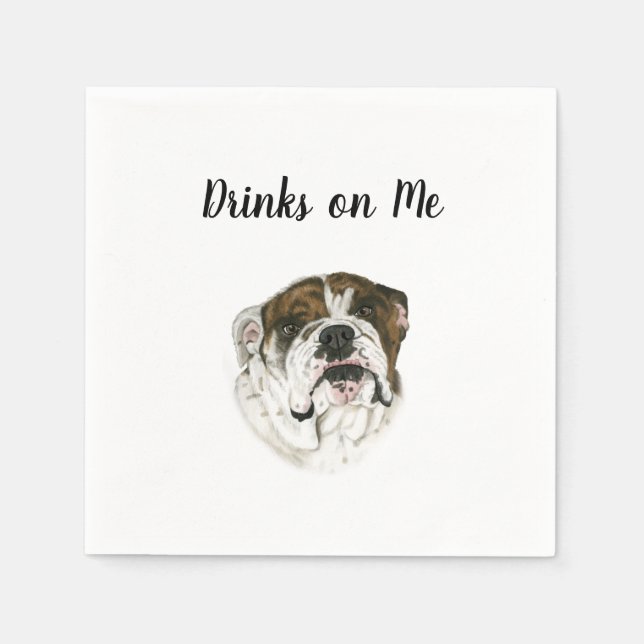 BullDog Cocktail Napkins (Front)