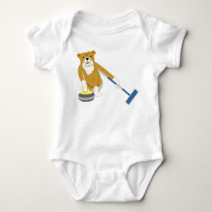 Bulldog Curling Baby Bodysuit