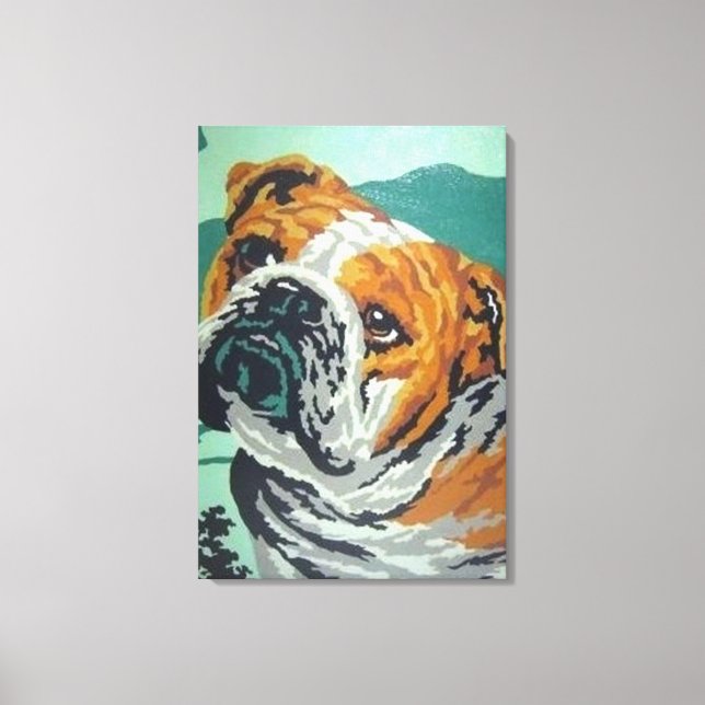 bulldog custom print paint by numbers (Front)