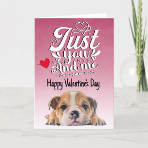 Bulldog custom Valentine's Day Holiday Card