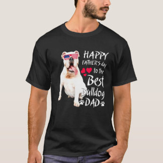 Bulldog Cute American Flag The Best Corgi Dad Mom T-Shirt