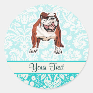 Bulldog; Cute Classic Round Sticker