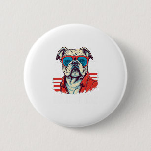 Bulldog Dad 2 Inch Round Button