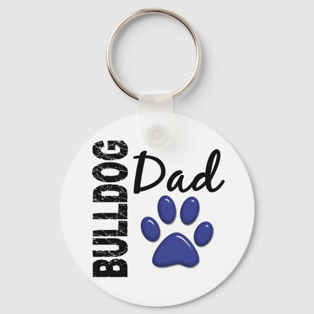 Bulldog Dad 2 Keychain (Front)