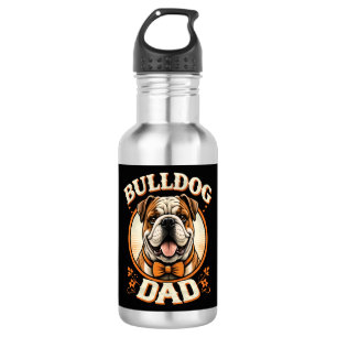 bulldog dad – cute vintage bulldog father’s day 532 ml water bottle
