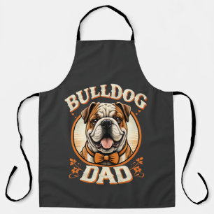 bulldog dad – cute vintage bulldog father’s day apron