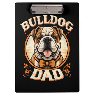 Bulldog Dad – Cute Vintage Bulldog Father’s Day Clipboard