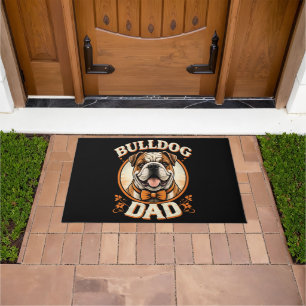 bulldog dad – cute vintage bulldog father’s day doormat