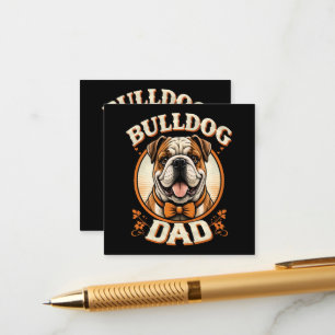 Bulldog Dad – Cute Vintage Bulldog Father’s Day Enclosure Card