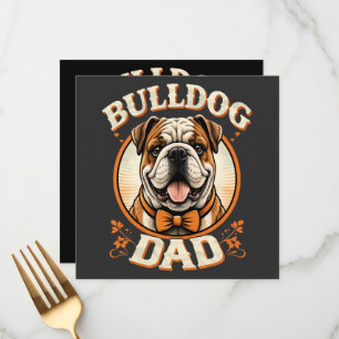 bulldog dad – cute vintage bulldog father’s day menu