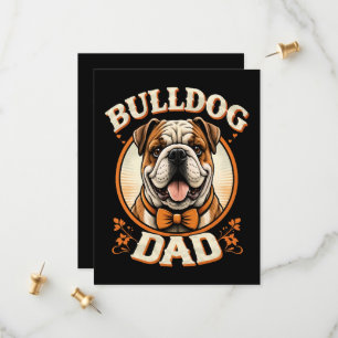 Bulldog Dad – Cute Vintage Bulldog Father’s Day Save The Date