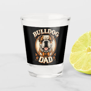 Bulldog Dad – Cute Vintage Bulldog Father’s Day Shot Glass