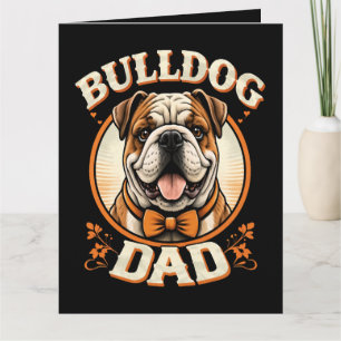Bulldog Dad – Cute Vintage Bulldog Father’s Day Thank You Card