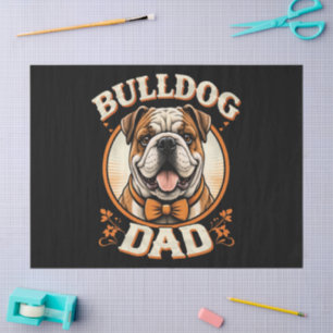 bulldog dad – cute vintage bulldog father’s day tissue paper