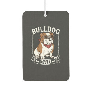 Bulldog Dad Dog Sunglasses Bandana Air Freshener