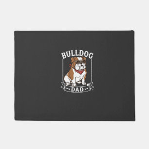 Bulldog Dad Dog Sunglasses Bandana Doormat
