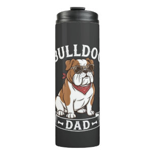 Bulldog Dad Dog Sunglasses Bandana Thermal Tumbler