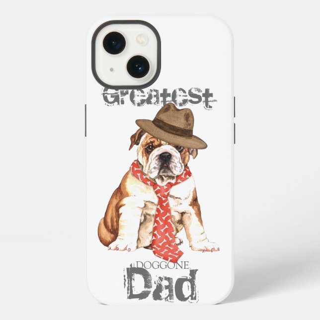 Bulldog Dad iPhone Case (Back)