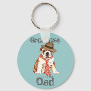 Bulldog Dad Keychain