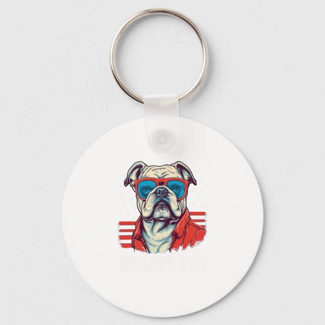 Bulldog Dad  Keychain (Front)