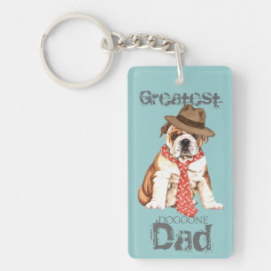 Bulldog Dad Keychain