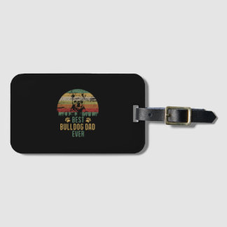 Bulldog dad luggage tag