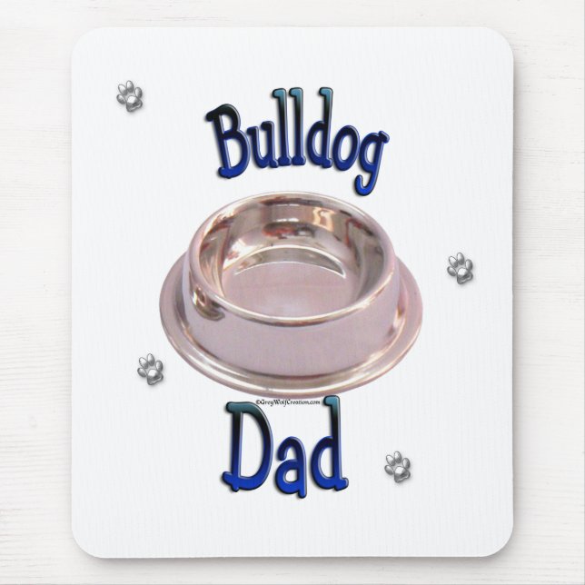 Bulldog Dad Mouse Pad (Front)