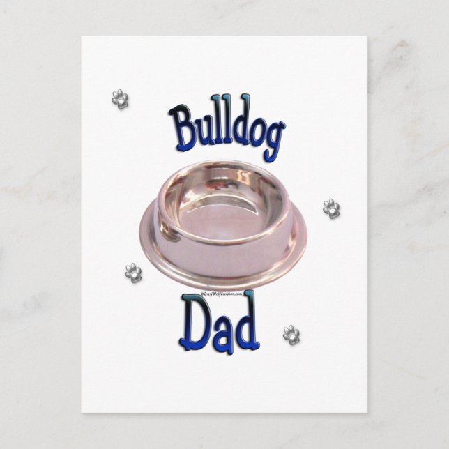 Bulldog Dad Postcard (Front)