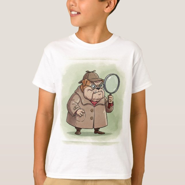 Bulldog Detective by Natasha Us   T-Shirt (Front)