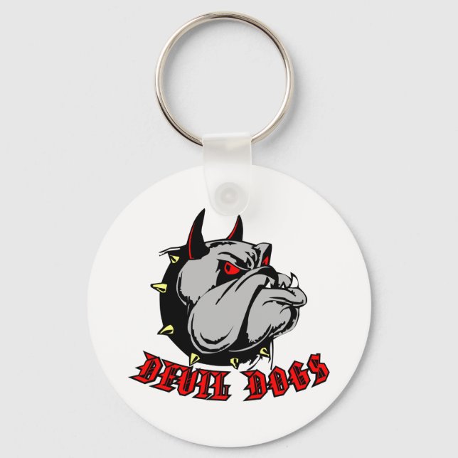 Bulldog Devil Dogs Keychain (Front)
