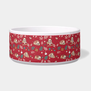 Bulldog Dog Bowl Cute Christmas Kawaii Holiday Pet