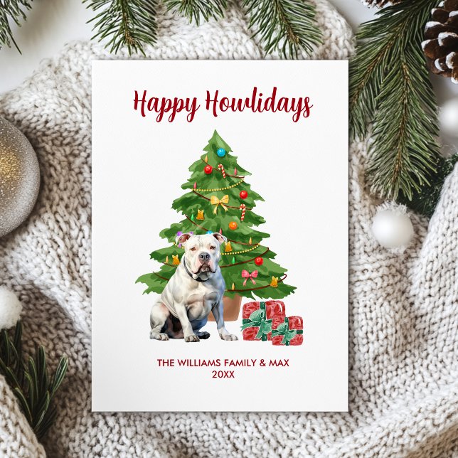 Bulldog Dog Family Christmas Holiday Card (Creator Uploaded)