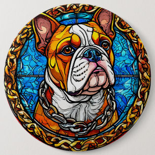 Bulldog Dog For Pet Lovers Gift 6 Inch Round Button