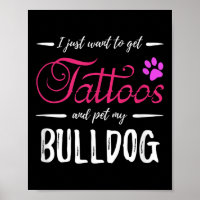 Bulldog Dog Lover Tattoo Funny Dog Mom Gift Idea