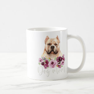 Bulldog Dog Mom Floral Bully Mama Coffee Mug