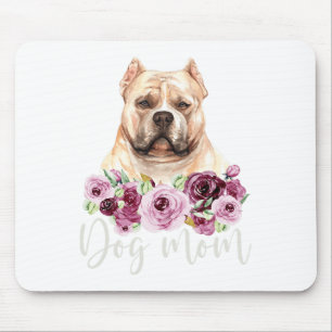 Bulldog Dog Mom Floral Bully Mama  Mouse Pad