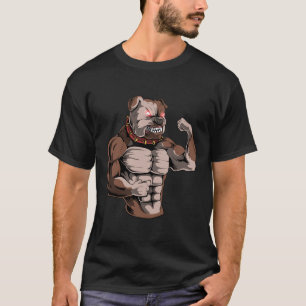 Bulldog Dog Powerlifter Strongman Weightlifting Gy T-Shirt
