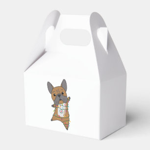 Bulldog Dogs Merry Christmas Winter Animals Favor Box