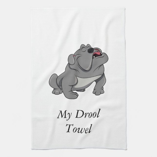 bulldog drool towel (Vertical)