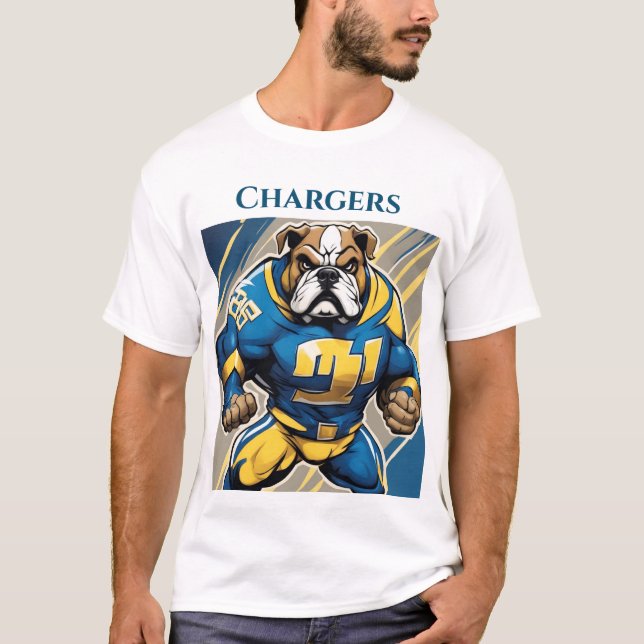Bulldog en charge T-shirt Cersey coloré (Devant)