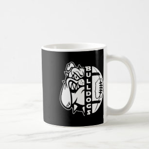 Bulldog Face Half Football Ball Fun Rug  Coffee Mug