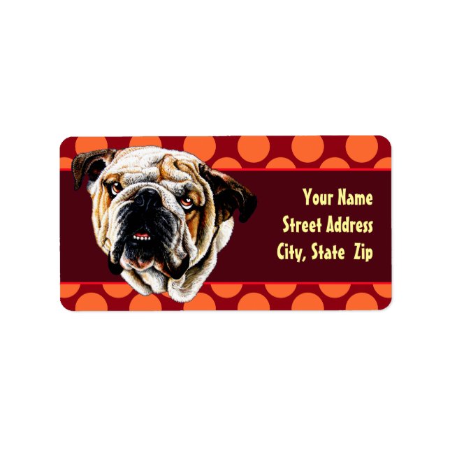 Bulldog Face Label (Front)