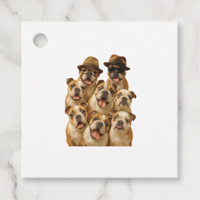 Bulldog Favour Tags (Front)
