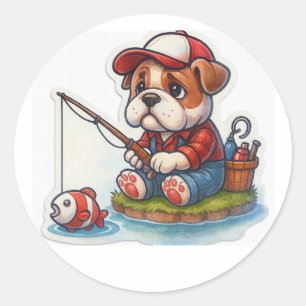 Bulldog Fishing Sticker