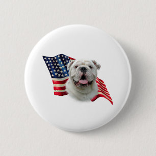 Bulldog Flag 2 Inch Round Button