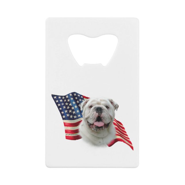Bulldog Flag Credit Card Bottle Opener (Front)