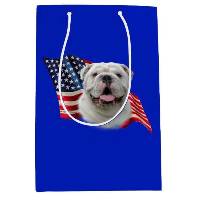 Bulldog Flag Medium Gift Bag (Front)