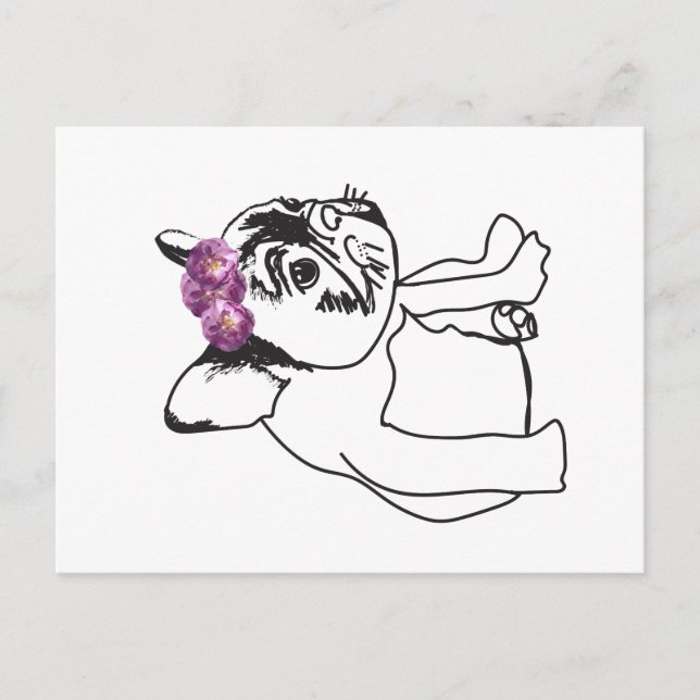 Bulldog Français Chien Chien Chien Doux Carte Post (Devant)